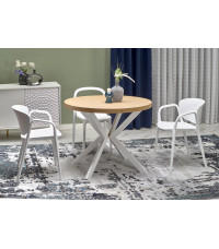 PERONI stół rozkładany dąb złoty - biały (2p1szt)