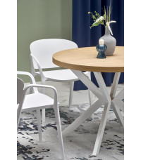 PERONI stół rozkładany dąb złoty - biały (2p1szt)