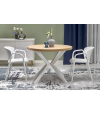 PERONI stół rozkładany dąb złoty - biały (2p1szt)