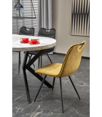 PERONI stół rozkładany biały marmur - czarny (2p1szt)