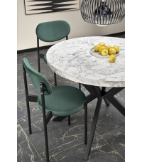 PERONI stół rozkładany biały marmur - czarny (2p1szt)