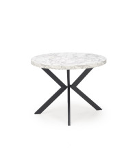 PERONI stół rozkładany biały marmur - czarny (2p1szt)