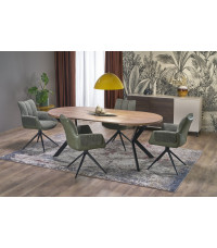 PERONI stół rozkładany orzech - czarny (2p1szt)