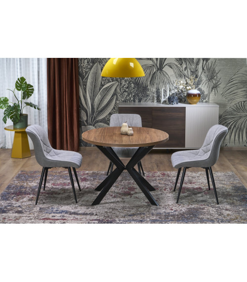 PERONI stół rozkładany orzech - czarny (2p1szt)