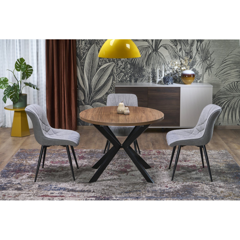 PERONI stół rozkładany orzech - czarny (2p1szt)