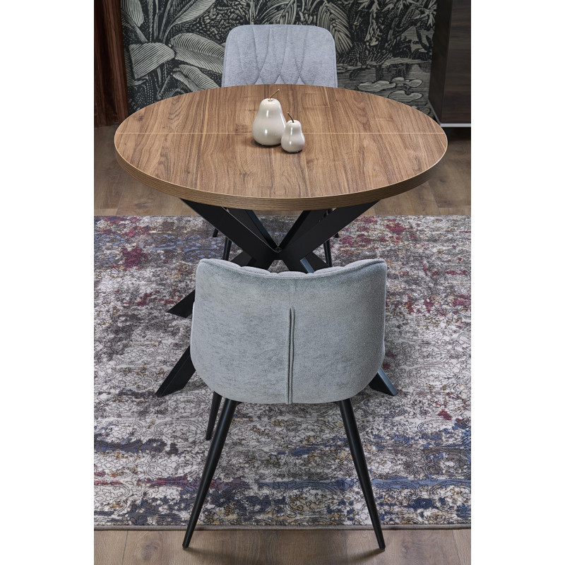 PERONI stół rozkładany orzech - czarny (2p1szt)