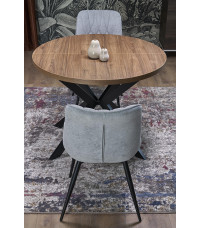 PERONI stół rozkładany orzech - czarny (2p1szt)