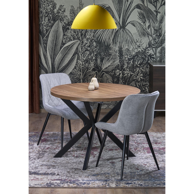 PERONI stół rozkładany orzech - czarny (2p1szt)