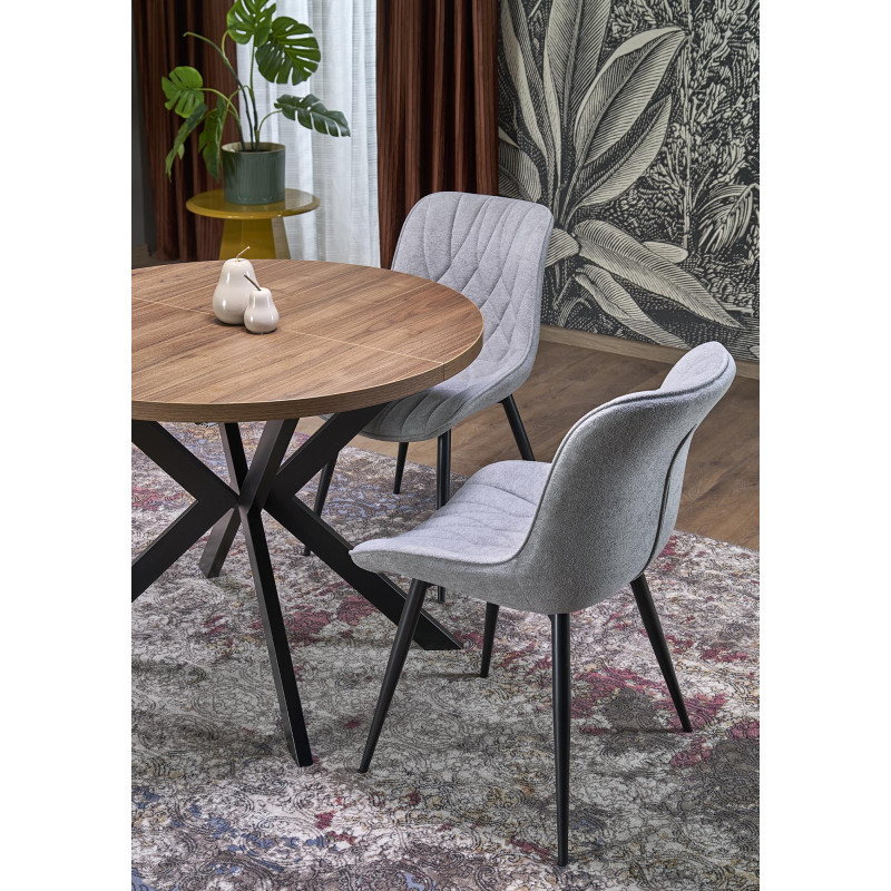 PERONI stół rozkładany orzech - czarny (2p1szt)