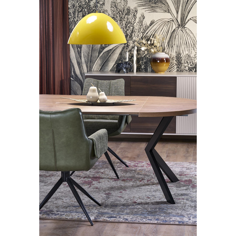 PERONI stół rozkładany orzech - czarny (2p1szt)