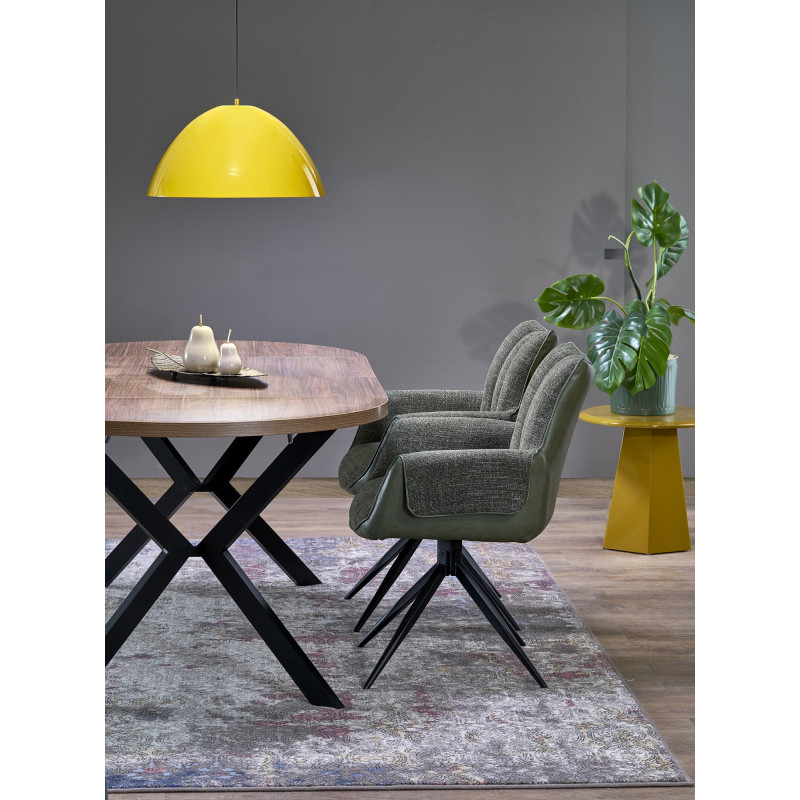 PERONI stół rozkładany orzech - czarny (2p1szt)