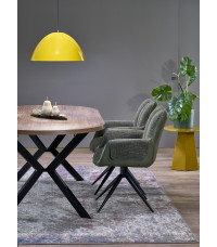 PERONI stół rozkładany orzech - czarny (2p1szt)