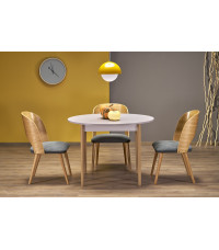 PIVOT stół rozkładany 102-142x102x75 cm, blat - kaszmir, nogi - naturalny (1p1szt)