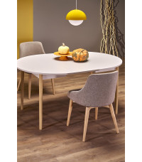 PIVOT stół rozkładany 102-142x102x75 cm, blat - kaszmir, nogi - naturalny (1p1szt)