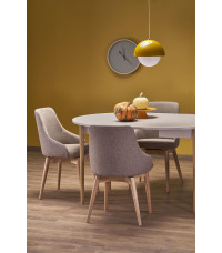 PIVOT stół rozkładany 102-142x102x75 cm, blat - kaszmir, nogi - naturalny (1p1szt)