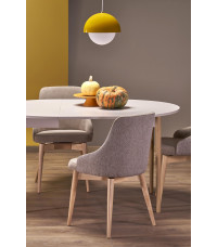 PIVOT stół rozkładany 102-142x102x75 cm, blat - kaszmir, nogi - naturalny (1p1szt)