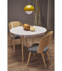 PIVOT stół rozkładany 102-142x102x75 cm, blat - kaszmir, nogi - naturalny (1p1szt)