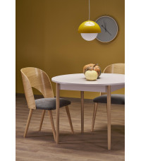 PIVOT stół rozkładany 102-142x102x75 cm, blat - kaszmir, nogi - naturalny (1p1szt)