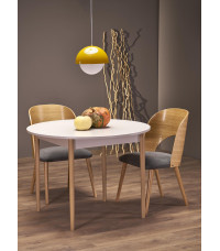 PIVOT stół rozkładany 102-142x102x75 cm, blat - kaszmir, nogi - naturalny (1p1szt)