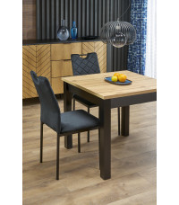QUBIK stół rozkładany 80-200/80/76 cm dąb artisan/czarny (2p1szt)