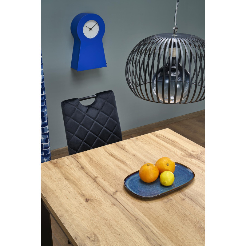 QUBIK stół rozkładany 80-200/80/76 cm dąb artisan/czarny (2p1szt)