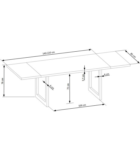 RADUS 140x85 drewno lite - dębowe kolor: dąb naturalny (2p1szt)