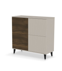 RANDOM 2 KM-2 komoda kaszmir / orzech / czarny (2p1szt)