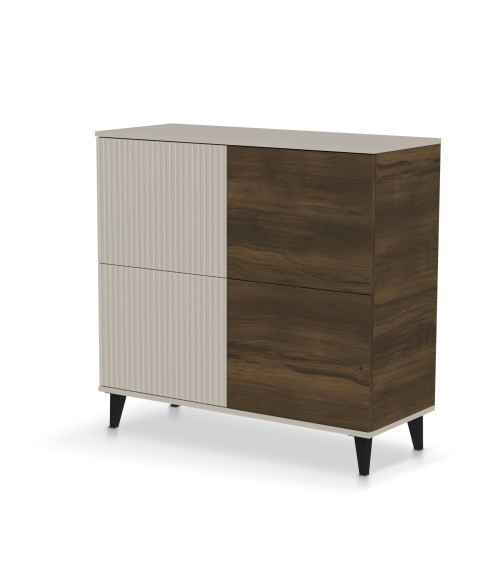 RANDOM 2 KM-2 komoda kaszmir / orzech / czarny (2p1szt)