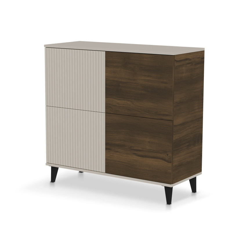 RANDOM 2 KM-2 komoda kaszmir / orzech / czarny (2p1szt)