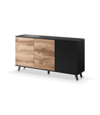 RANDOM KM-1 komoda dąb wotan/czarny (2p1szt)
