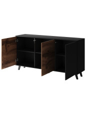 RANDOM KM-1 komoda dąb wotan/czarny (2p1szt)