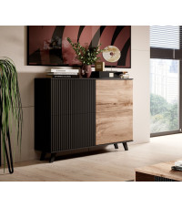 RANDOM KM-2 komoda dąb wotan/czarny (2p1szt)