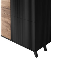 RANDOM KM-2 komoda dąb wotan/czarny (2p1szt)