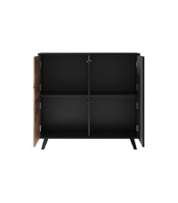 RANDOM KM-2 komoda dąb wotan/czarny (2p1szt)