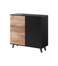 RANDOM KM-2 komoda dąb wotan/czarny (2p1szt)