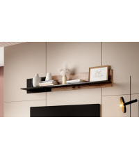 RANDOM P-1 półka wisząca dąb wotan/czarny (1p1szt)