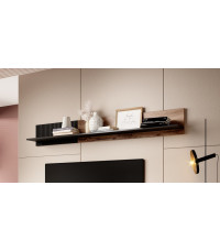 RANDOM P-2 półka wisząca dąb wotan/czarny (1p1szt)