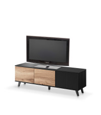 RANDOM RTV-1 stolik RTV 150 cm dąb wotan/czarny (2p1szt)