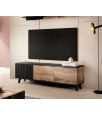 RANDOM RTV-1 stolik RTV 150 cm dąb wotan/czarny (2p1szt)