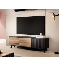 RANDOM RTV-1 stolik RTV 150 cm dąb wotan/czarny (2p1szt)