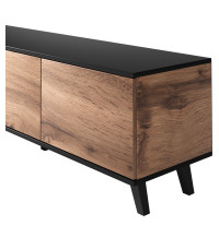 RANDOM RTV-1 stolik RTV 150 cm dąb wotan/czarny (2p1szt)