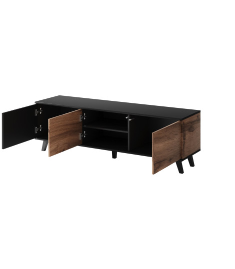 RANDOM RTV-1 stolik RTV 150 cm dąb wotan/czarny (2p1szt)