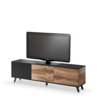 RANDOM RTV-2 stolik RTV 180 cm dąb wotan/czarny (2p1szt)