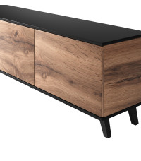 RANDOM RTV-2 stolik RTV 180 cm dąb wotan/czarny (2p1szt)