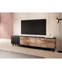 RANDOM RTV-3 stolik RTV 200 cm dąb wotan/czarny (2p1szt)