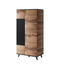RANDOM S-1 szafa dąb wotan/czarny (3p1szt)