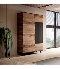 RANDOM S-1 szafa dąb wotan/czarny (3p1szt)