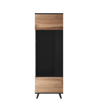 RANDOM W-1 witryna dąb wotan/czarny (2p1szt)