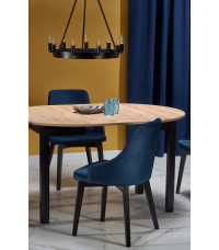 RINGO stół kolor blat dąb artisan, nogi - czarny (102-142x102x76 cm) (2p1szt)