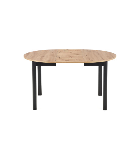 RINGO stół kolor blat dąb artisan, nogi - czarny (102-142x102x76 cm) (2p1szt)